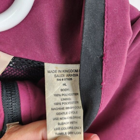 Avia Vintage Zip Front Windbreaker Track Jacket Burgundy Womens S - Picture 4 of 4